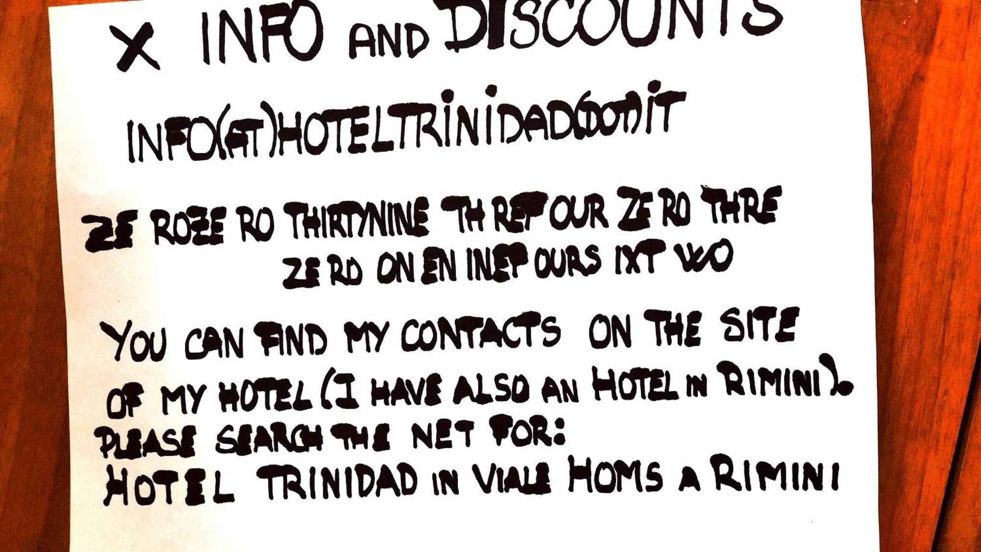 Hotel Trinidad Rimini Eksteriør bilde